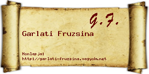 Garlati Fruzsina névjegykártya